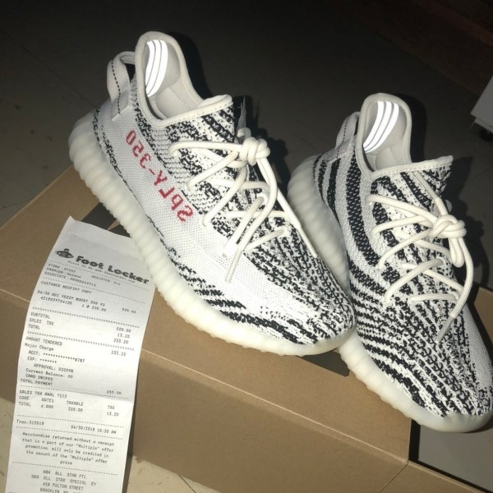Zebra Yeezys
